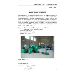 Hangzhou Hydrotu Engineering Co.,Ltd. Certifications