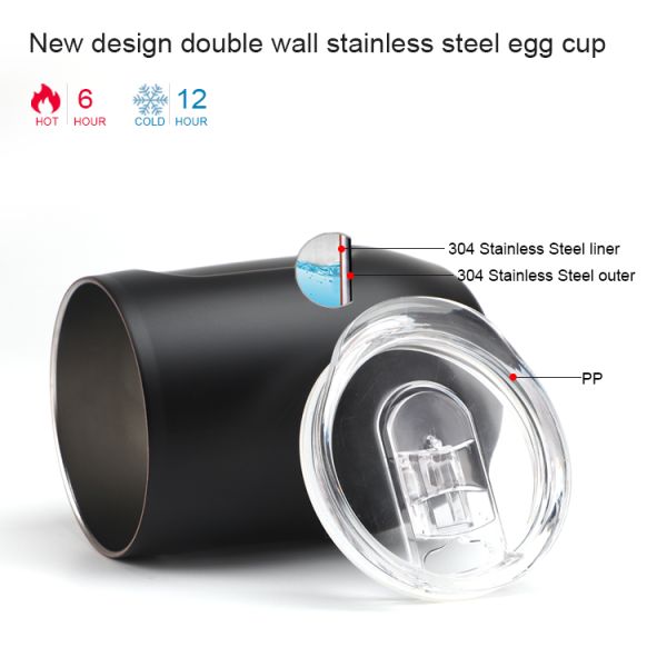 Feiyou Hot Selling Cups Double Wall Stainless Steel Wine Tumbler Glitter Egg Shape Mugs With Sliding Lid 380ml