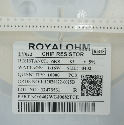 0402WGJ0682TCE Thick Film Resistors SMD 0402 PCB Mount Wrap Around Termination