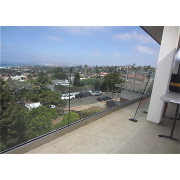 Terrace Frameless Glass Balustrade System With Aluminum U Base Channel