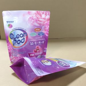 Customizable Child Resistant Laundry Detergent Bag 2-4 mil Thickness
