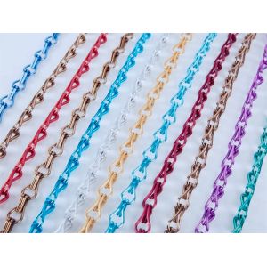 Elegant Silver Rectangular Aluminum Chain Screen Curtain Easy Maintenance