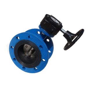 Double Flange Butterfly Valve Gearbox Operated Ductile Iron
