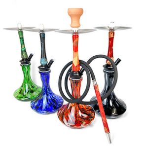 Blue Red Black Single Hose Hookah Aluminum Glass Shisha Hookah 1 Hose