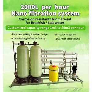 PLC Wastewater Treatment By Nanofiltration Membranes 2000LPH