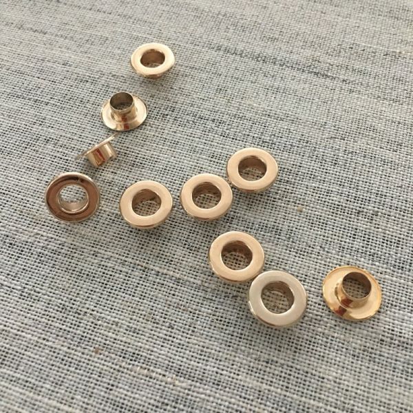 800# 10MM High Quality Round Brass Gold Eyelets Flat