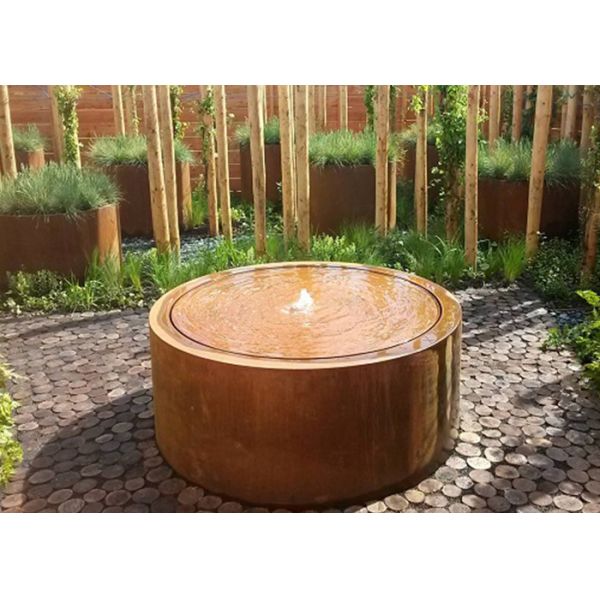 Factory Custom Corten Steel Waterfall Water Fountain Metal Water Features