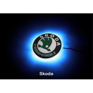 Skoda Emblems/Blue LED Car Rear Logo Light for Skoda