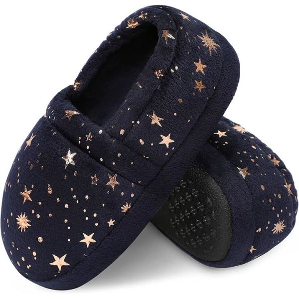 Custom Brand Stars Style Kids Indoor Slippers With Glow In The Dark Classical Designs