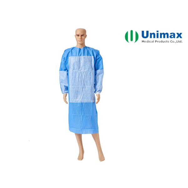 Buy SMMS Blue EN13795 Disposable Surgical Gowns 45gsm at wholesale prices