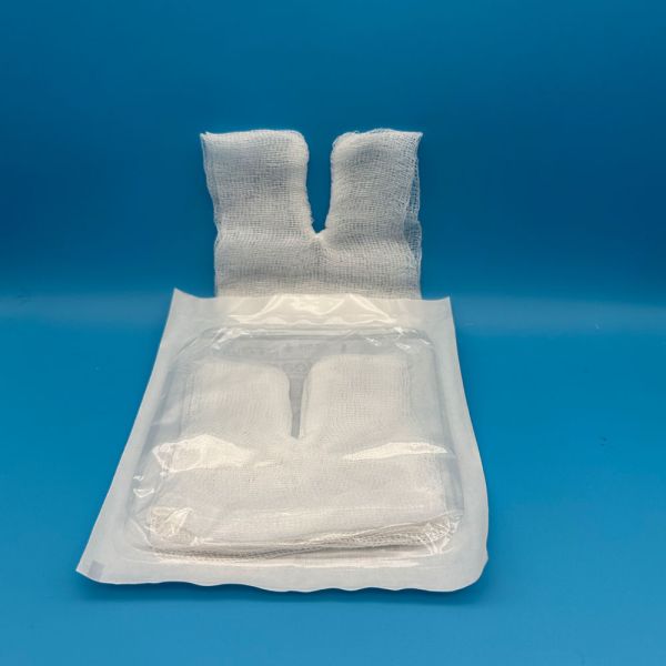Medical Absorbent Gauze Swab Y & U Style with Stitching Sterile Wound Care Product