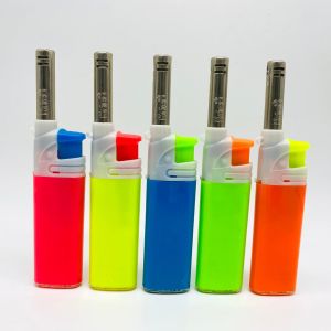 Gas Refill Entry Prot Barbecue Lighter with Windproof Flame ISO22702 Plastic
