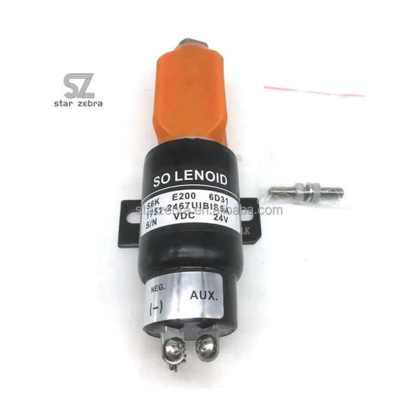 High Guarantee Voltage 12V 24V Excavator Stop Solenoid Switch for S6K E200B E320 HD700-5/7 6D31 6D14