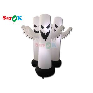 4.9Ft  Inflatable Halloween Decorations 3 Ghosts Model Halloween Decor With LED Light