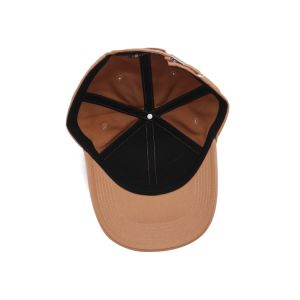 100% Cotton Twill Embroidered Baseball Caps Brown 6 Panel Hats