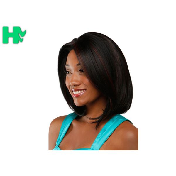 Heat Resistant Casual Short Synthetic Wigs Cap Size Adjustable 120g - 150g