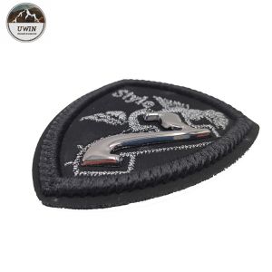 Washable Custom Made Embroidered Patches / Embroidered Number Patches Black