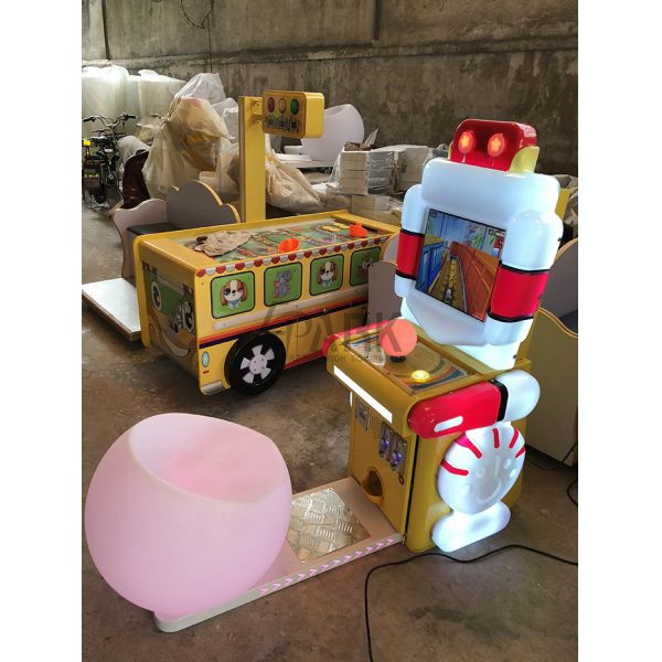 60W Kids Coin Operated Game Machine with Music / Small Arcade Car Racing Games