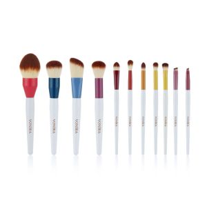 11Pcs Handcrafted Nano Crystal Fiber Makeup Brush Set