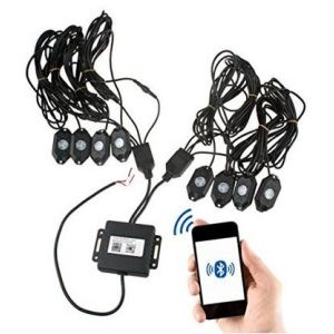 9 - 32V DC IP68 Jeep Off Road Rock Lights Changed RGB Bluetooth Control