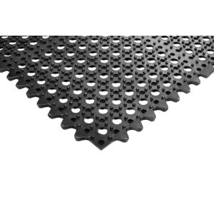 Rubber Flooring Mat Antifatigue Mat Anti-slip Rubber Mat With Holes Interlocking