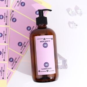 Embossed Handmade Adhesive Label Sticker Custom Waterproof Bottle Labels