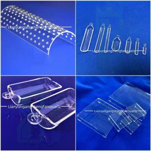 High-temperature resistant transparent quartz glass tube quartz boat