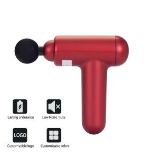 Custom Logo 24W Fascia Massage Gun Electronic Vibration Red