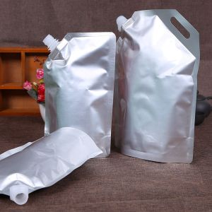 250ml Metalizeddrink Pouch Bags , Doypack Liquid Pouch Bag With Handle