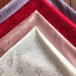 100% Polyester Satin Jacquard Brocade Fabric Taffeta Yarn Dyed