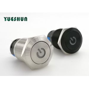 1NO 1NC 19mm Latching Switch Power Type 12V 24V Illuminated 1-10 mm Mounting Panel Thickness