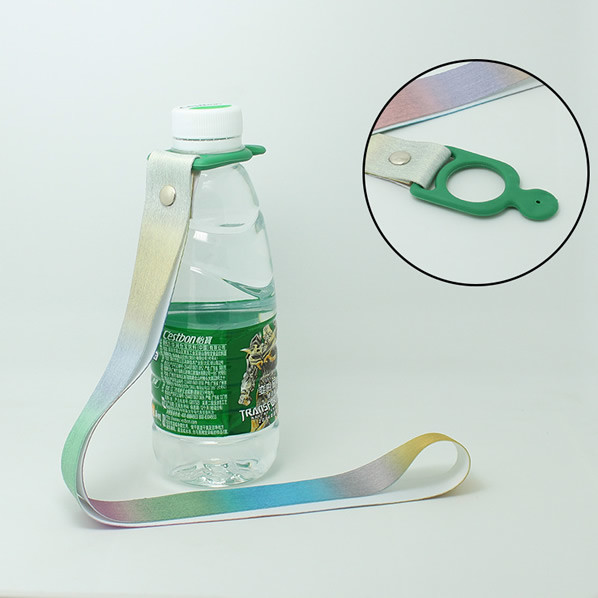 Beverage & Water Bottle Holder Lanyards handy adjustable strap with a small carabiner clip Bottle Holder Rubber Pull