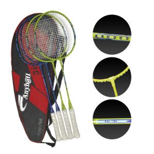 Offensive Type Badminton Racket 2PCS Custom Aluminum Alloy Racket with Heavy Tip