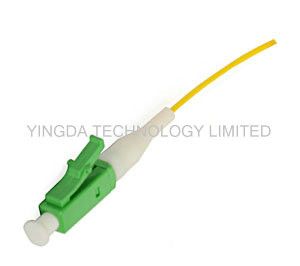 LC APC Fiber Pigtails OS2 Simplex 900um 1Meter , Pigtail LC APC SM SX 1M