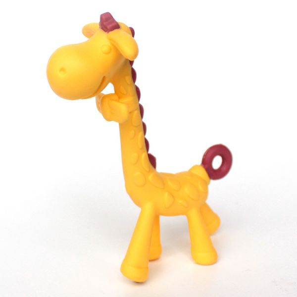Buy OEM ODM Rubber Teething Toy Customized Logo Giraffe Teether at wholesale prices