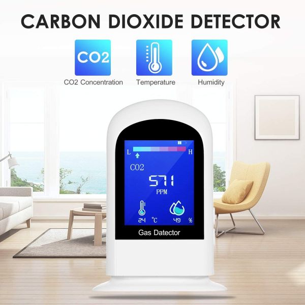 CO2 Carbon Monoxide Detector , Indoor Air Quality Alarm NDIR Sensor