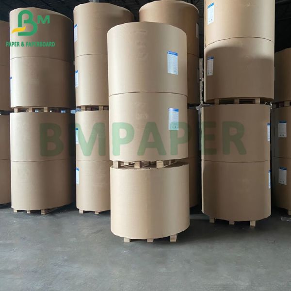 Buy 50gsm - 200gsm Sturdy Brown Kraft Paper Roll with Good Expansible at wholesale prices