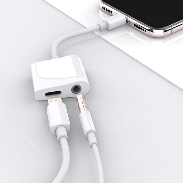 Buy Apple Lightning To 3.5 MM Headphone Jack Adapter Splitter Dongle 0.16FT/5CM at wholesale prices