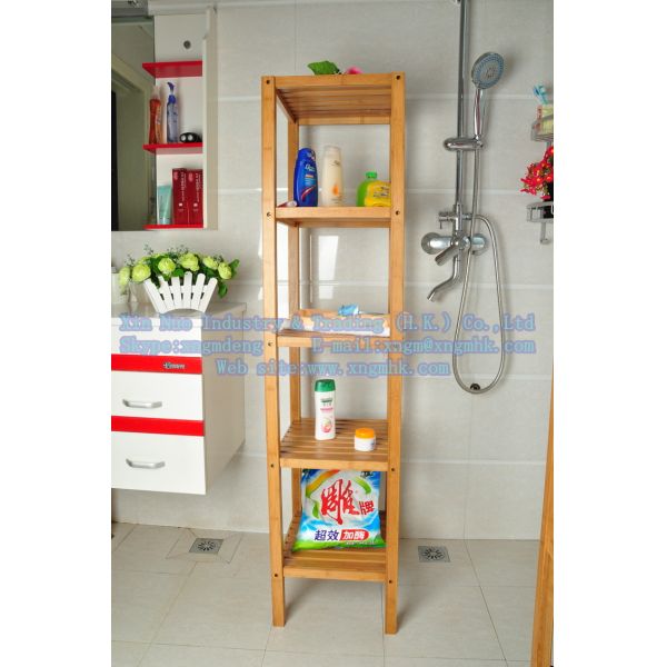 Buy Bamboo towel rack, wood shampoo rack, wooden soap holder at wholesale prices