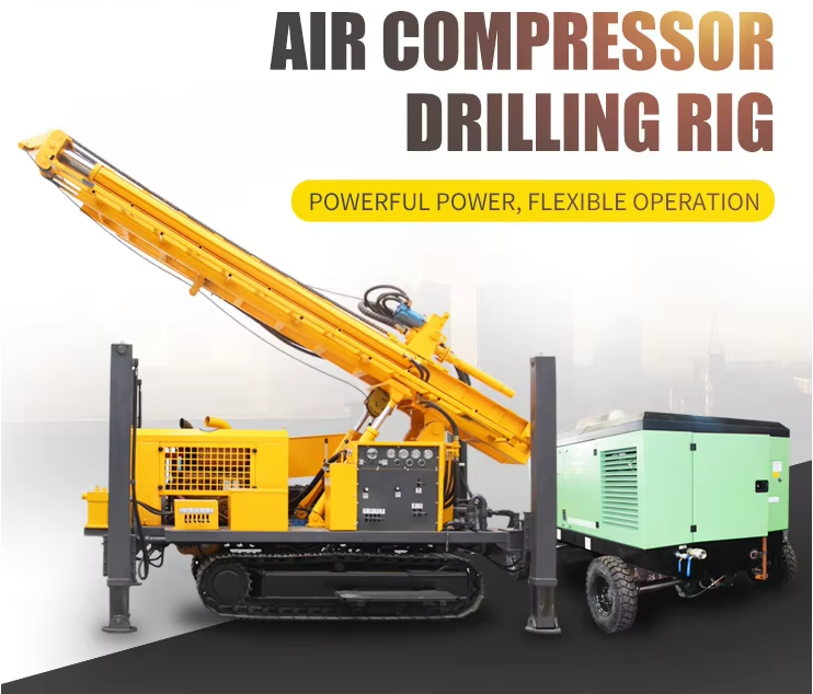 Deep Underground Pneumatic Drilling Rig For Water Well Driling 300 Meters 1