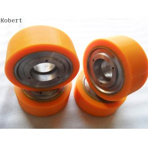 Colorful Polyurethane Roller Wheels , High Capacity Urethane Coated Rollers