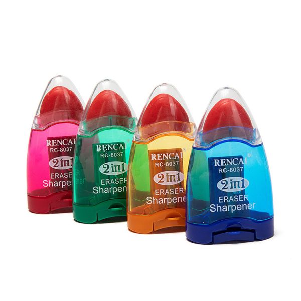 Buy Rocket Ps Plastic Novelty Pencil Sharpener Eraser Attached at wholesale prices