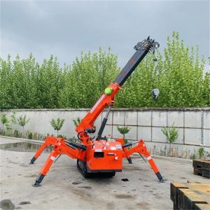 3 Ton Hydraulic Mini Spider Crawler Crane Lifting Height 9.7m