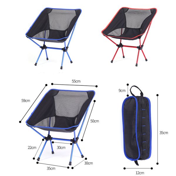 Outdoor Lightweight Aluminium Folding Beach Moon Chair for Picnic Fishing Camping