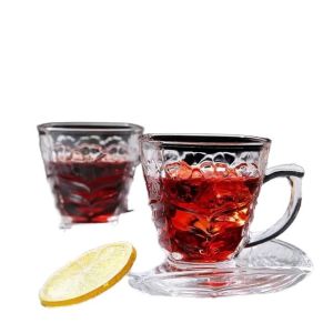 Simple Design Ceramic Porcelain Coffee Cup and Saucer Set for Home Decoration