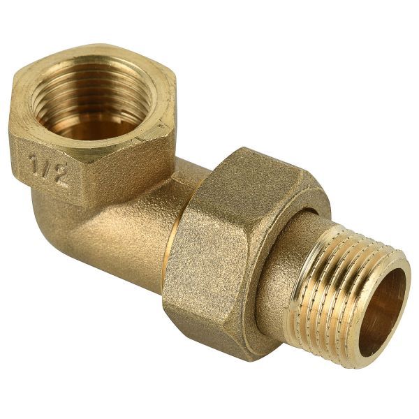 Brass thread screw fitting angle union o-ring sealed pipe fittings pex pipe fitting