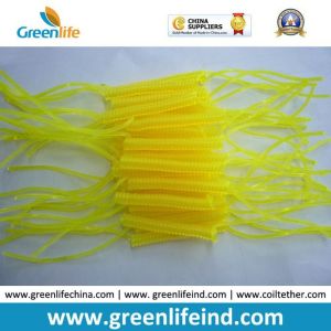 Mini Retractable Light Green Short Coil Tethers