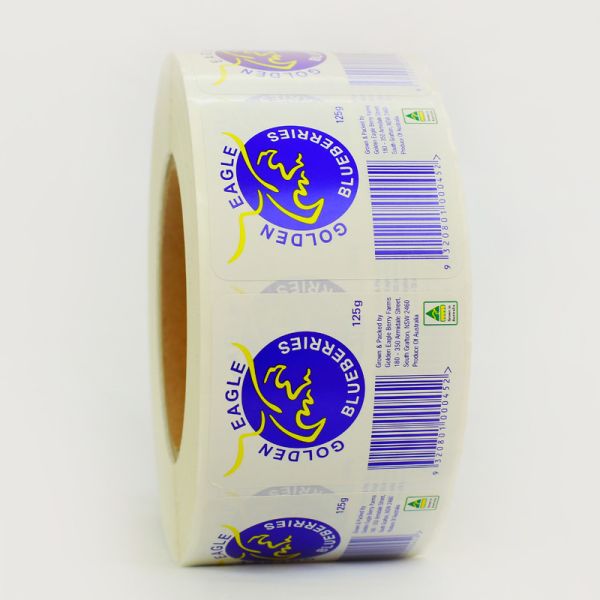 Buy Fruit Custom Adhesive Labels Blueberries Barcode Labels Stickers ISO14001 at wholesale prices