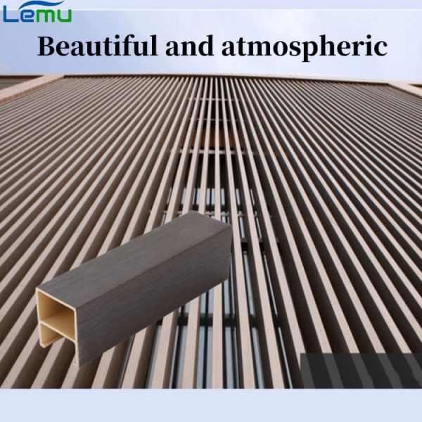 WPC Wall Panel for Mall 3D Insulated Slat Wood Indoor Interior PVC Decorate Nano Sheet