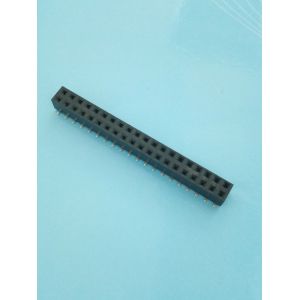 Brass 2.54mm Pitch SMT Female Header Connector With Cap Dual Row Reeled